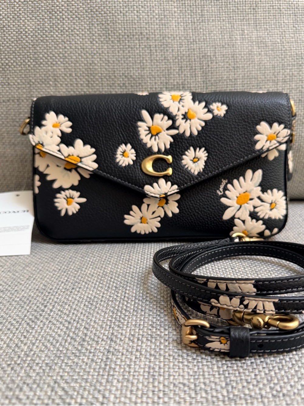 COACH Wyn Floral-Print Leather Crossbody